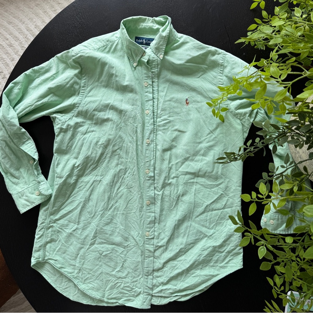 Men’s Ralph Lauren light green button up